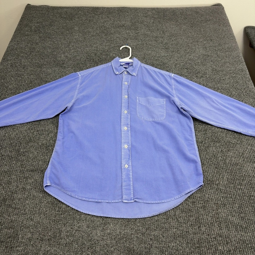 Fresh Produce Shirt Mens S Blue Cotton Button Down Long Sleeve Casual Classic